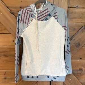 Vanilla Bay Striped Hoodie